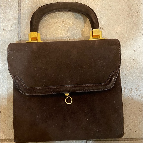 Tano Handbags - Vintage Tano of Madrid Suede Bag